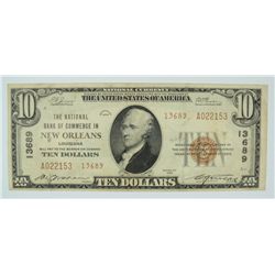 1929 $10 NATIONAL NEW ORLEANS, LA #13689