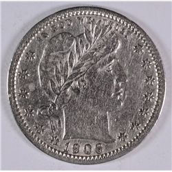 1906 BARBER QUARTER AU