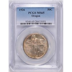 1926 OREGON TRAIL COMMEN HALF DOLLAR PCGS MS-65