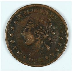1837 HARD TIMES TOKEN FAIR/AG