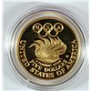 Image 2 : 1988 OLYMPIC $5.00 PROOF COMMEMORATIVE GOL, IN ORIGINAL BOX WITH CERTIFICATE