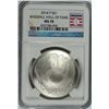Image 1 : 2014 BASEBALL HALL OF FAME SILVER DOLLAR, NGC MS-70!  WOW!!