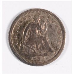 1852-O SEATED HALF DIME AU