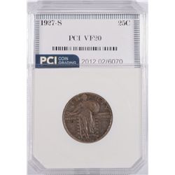 1927-S STANDING LIBERTY QUARTER, PCI VF-20