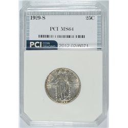 1929-S STANDING LIBERTY QUARTER, PCI MS-64