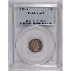 1895-O BARBER DIME PCGS VG-8