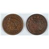 Image 1 : LOT of (2) LARGE CENT XF! 1847 & 1851