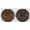 Image 2 : LOT of (2) LARGE CENT XF! 1847 & 1851