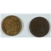 Image 1 : LOT of (2) 1863 INDIAN HEAD CENTS, VF