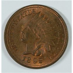 1892 INDIAN HEAD CENT, MS-63 RB