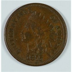 1875 INDIAN HEAD CENT, XF40