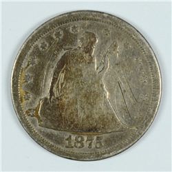 1875-S TWENTY CENT PC AG