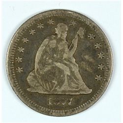 1877 SEATED QUARTER VF-25