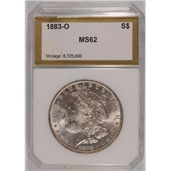 1883-O MORGAN DOLLAR PCI MS-62