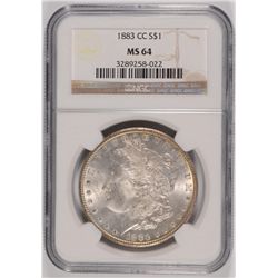 1883-CC MORGAN DOLLAR NGC MS-64