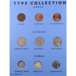 TYPE SET COLLECTION IN WHITMAN ALBUM $4.64 FACE VALUE 90% SILVER, (1) 40% HALF $
