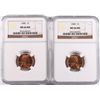 Image 1 : ( 2 ) 1940 LINCOLN CENTS, NGC MS-66 RED!