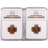 Image 1 : ( 2 ) 1941-D LINCOLN CENTS, NGC MS-66 RED!