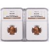 Image 1 : ( 2 ) 1952-S LINCOLN CENTS, NGC MS-66 RED!