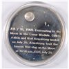 Image 2 : FRANKLIN MINT .8 oz STERLING SILVER FIRST MANNED LANDING ON THE MOON MEDAL