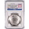 Image 1 : 2014 BASEBALL HALL OF FAME SILVER DOLLAR, NGC PROOF-70 ULTRA CAMEO  BEAUTIFUL!