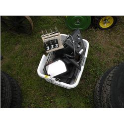 Tote of Ford mirrors, mudflaps & misc