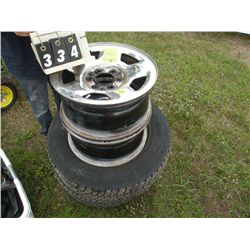 (4) 17" rims & (2) tires