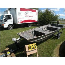1995 Alumacraft 14' boat w/2002 Midi trailer SN-ACBD6630K495