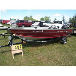 2009 Lund 1625 Rebel w/2010 trailer SN-LBBGV135F909