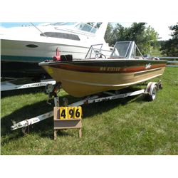 1985 Sylvan 16' boat w/1985 EZ Loader trailer SN-SYL06102A585
