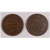 Image 2 : 2 - LARGE CENTS VF 1839 & 1853