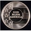 Image 1 : 1 OZ SILVER ROUND .999 GOD BLESS AMERICA