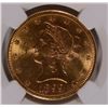 Image 2 : 1899-S $10 GOLD LIBERTY NGC MS-63
