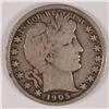 Image 1 : 1905 BARBER HALF DOLLAR F/VF