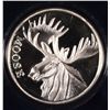 Image 1 : 1 OZ SILVER ROUND .999 MOOSE HEAD DESIGN