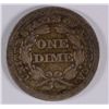 Image 2 : 1853 (NO ARROWS) SEATED LIBERTY DIME VF-25 (VERY TOUGH TO FIND)