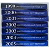 Image 1 : 1999 THRU 2005 U.S. PROOF SETS IN NICE ORIGINAL PACKAGING