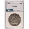 Image 1 : 1872 SEATED DOLLAR, PCI XF/AU-45