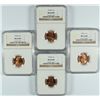 Image 1 : ( 4 ) 1954-D LINCOLN CENTS, NGC MS-66 RED GEMS!