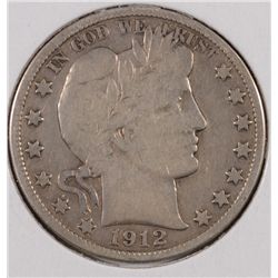 1912-D BARBER HALF DOLLAR VF-25