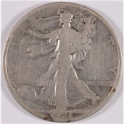1921-D WALKING LIBERTY HALF DOLLAR G/VG