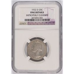 1932-D WASHINGTON QUARTER NGC FINE DETAILS