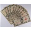 Image 1 : ( 7 ) $5.00 SILVER CERTS. AND ( 23 ) $5.00 RED SEAL NOTES, AVE. CIRCULATED
