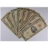 Image 2 : ( 7 ) $5.00 SILVER CERTS. AND ( 23 ) $5.00 RED SEAL NOTES, AVE. CIRCULATED