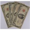 Image 4 : ( 7 ) $5.00 SILVER CERTS. AND ( 23 ) $5.00 RED SEAL NOTES, AVE. CIRCULATED