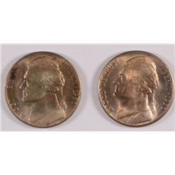 ( 2 ) 1950-D JEFFERSON NICKELS, BOTH BU