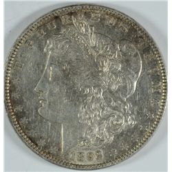 1892 MORGAN SILVER DOLLAR, AU-55+  NICE!
