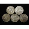 Image 2 : 5 ASSORTED 40% SILVER KENNEDY HALF DOLLARS