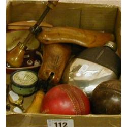 Sundries including Eley Cartridges, cricket balls etc. £20-30