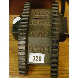Money bank fashioned as a tank (Lily Braddock) £40-50